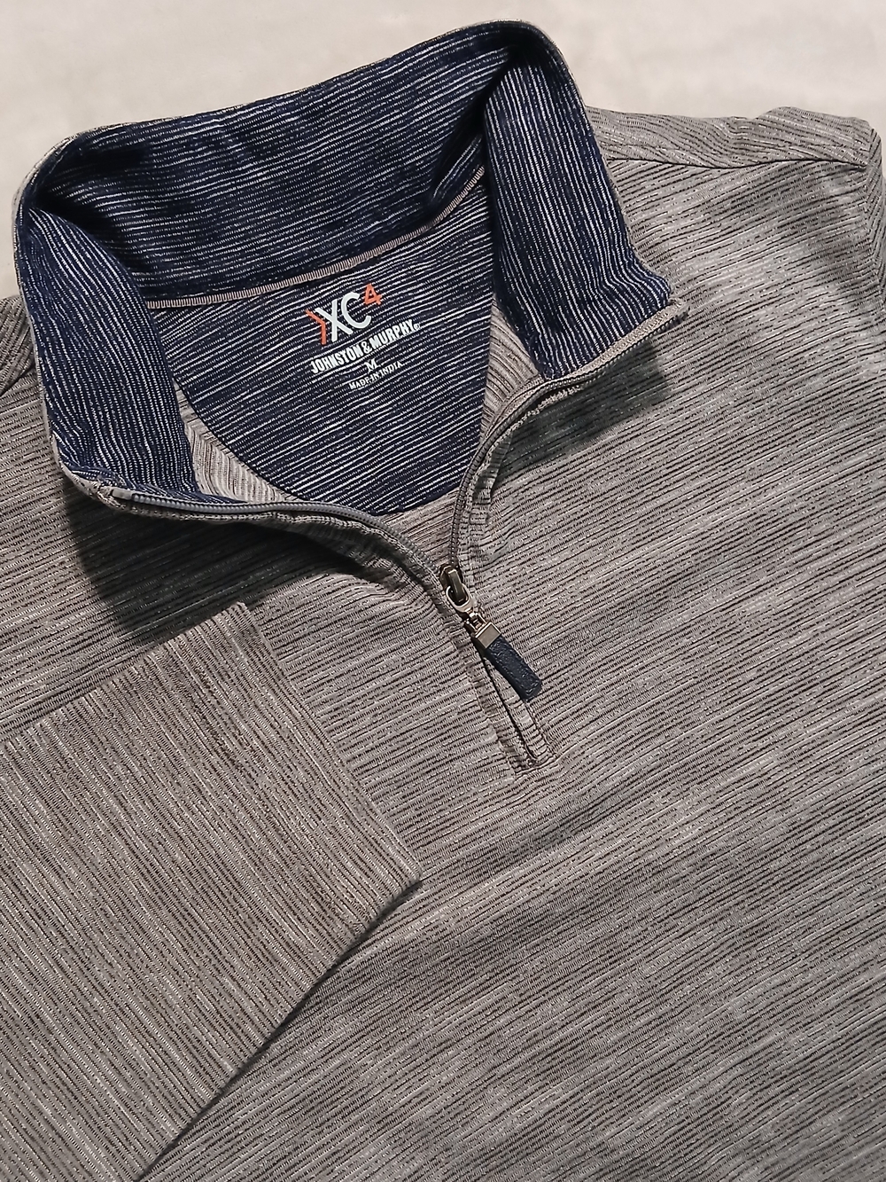 Johnston & Murphy XC4 1/4 Zip Men's M Pullover Performance Jacket Gray